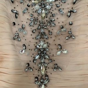 Cream Knee Length Homecoming Dress